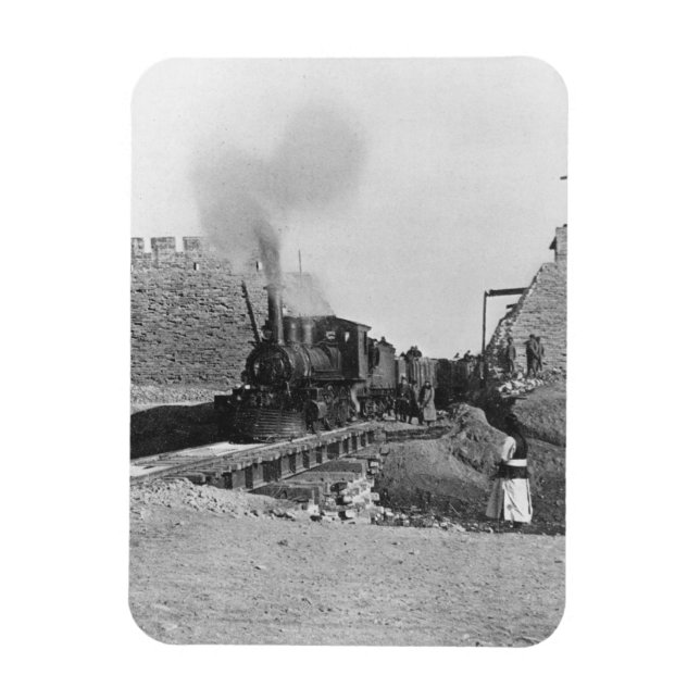 First train passing through the wall of Peking, Ch Magnet (Vertical)