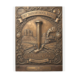 First Transcontinental Railroad Golden Spike Metal Print