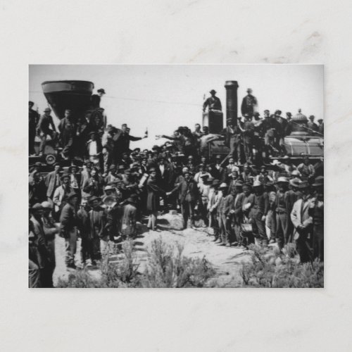 First Transcontinental Railroad Promontory Summit Postcard