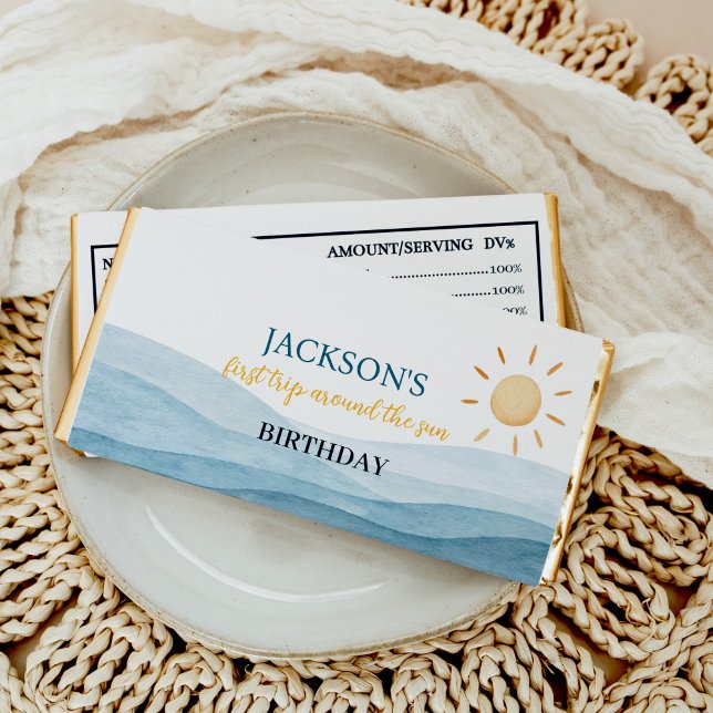 First Trip Around Sun Birthday Hershey Bar Favors (Creator Uploaded)