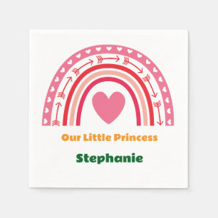 First Trip Around The Rainbow 1st Birthday Photo Napkins