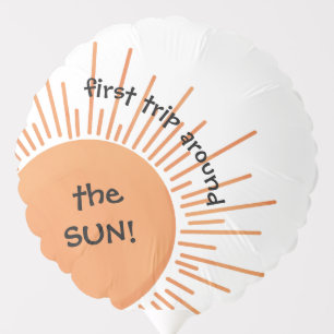 First Trip Around The Sun 1st Birthday Balloon