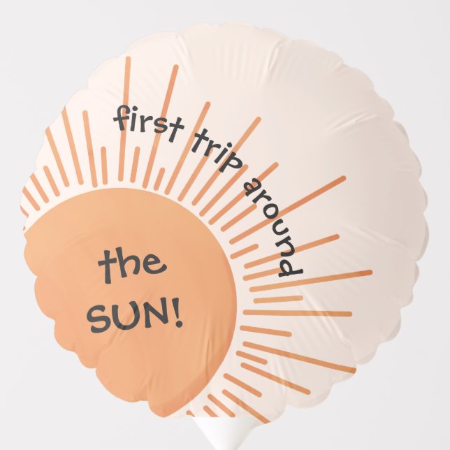 First Trip Around The Sun 1st Birthday Balloon (Front)