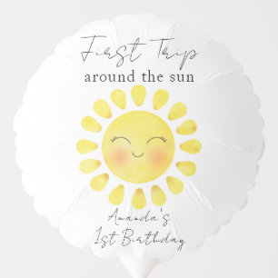First Trip around the Sun 1st Birthday Balloon