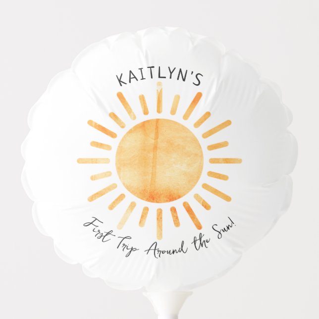 First Trip Around The Sun 1st Birthday Balloon (Front)