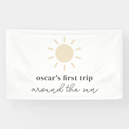 First Trip Around The Sun 1st Birthday Banner