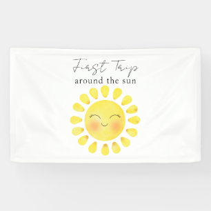 First Trip around the Sun 1st Birthday Banner