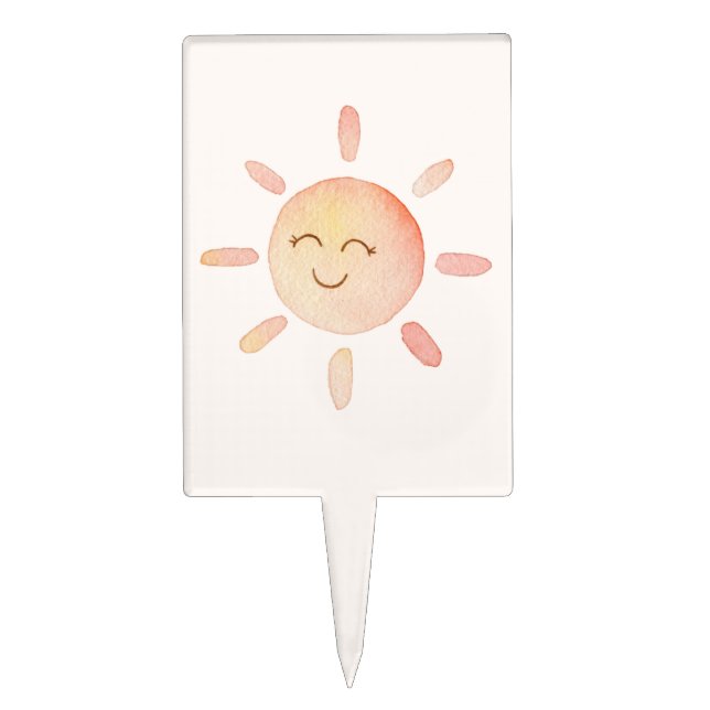 First Trip Around The Sun 1st Birthday Cake Topper (Front)