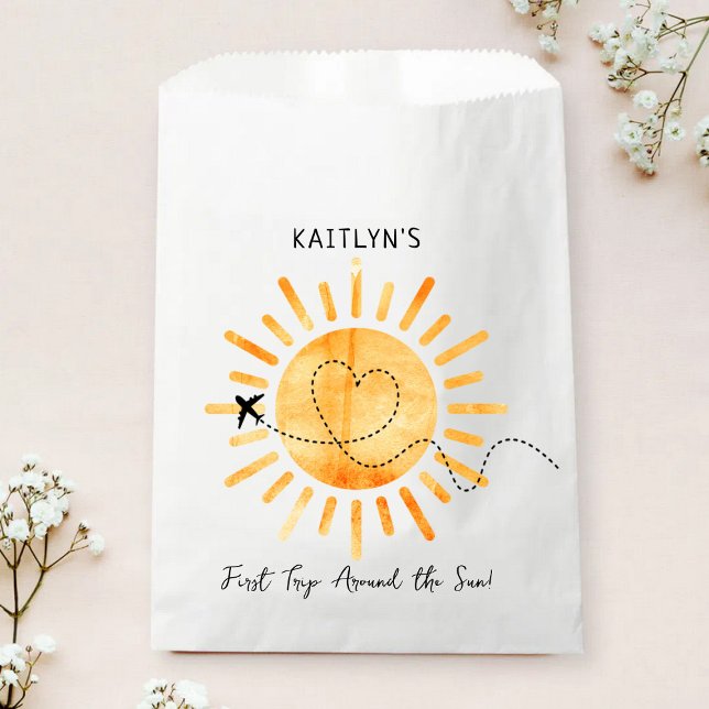 First Trip Around The Sun 1st Birthday Favor Bag (Creator Uploaded)