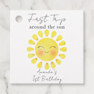 First Trip around the Sun 1st Birthday Favor Tags