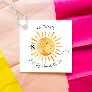 First Trip Around The Sun 1st Birthday Favor Tags