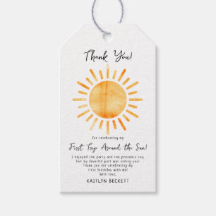 First Trip Around The Sun 1st Birthday Gift Tags
