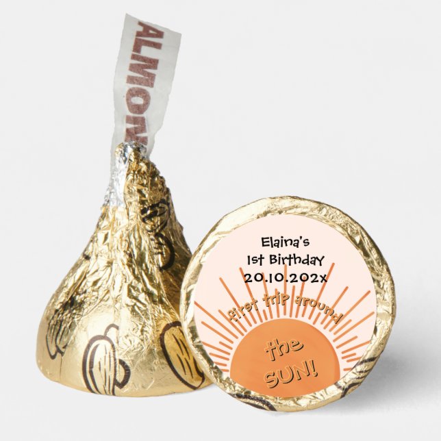 First Trip Around The Sun 1st Birthday Hershey®'s Kisses® (Front)