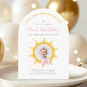 First Trip Around the Sun 1st Birthday Invitation