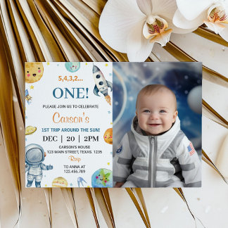 First Trip Around The Sun 1st Birthday Invitation