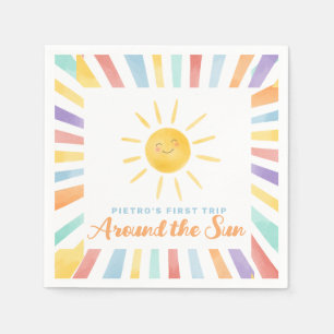First Trip Around the Sun 1st Birthday Napkins