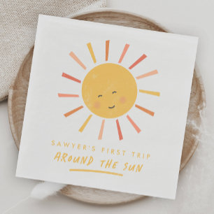 First Trip Around the Sun 1st Birthday Napkins