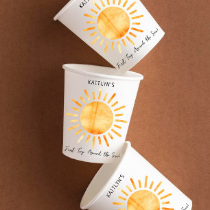 First Trip Around The Sun 1st Birthday Paper Cups