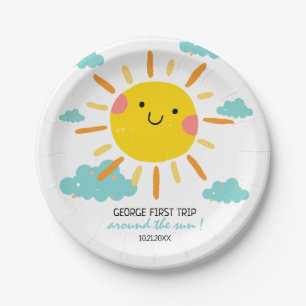 First Trip Around The Sun 1st Birthday  Paper Plates