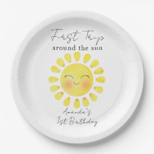 First Trip around the Sun 1st Birthday Paper Plates