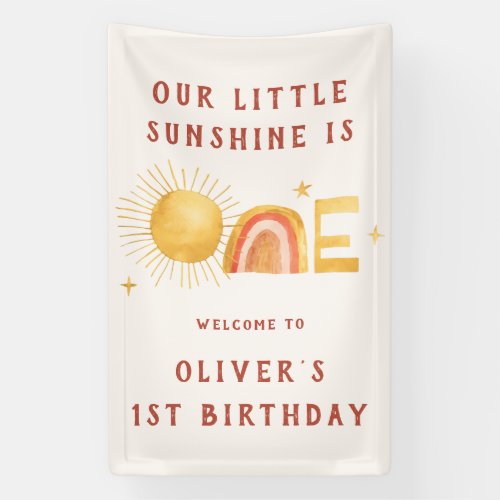 First Trip Around The Sun  1st Birthday Party   Banner