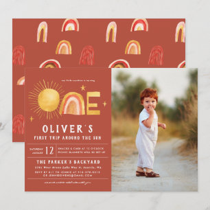 First Trip Around The Sun 1st Birthday Party Invitation