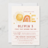 First Trip Around The Sun | 1st Birthday Party  Invitation (Front)