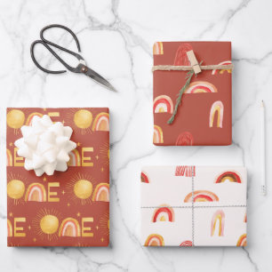 First Trip Around The Sun 1st Birthday Party Wrapping Paper Sheets