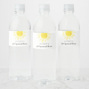 1st Birthday Water Bottle Labels | Zazzle