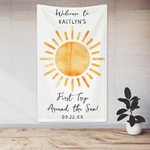First Trip Around The Sun 1st Birthday Welcome Banner