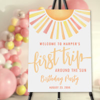 First Trip Around The Sun 1st Birthday Welcome
