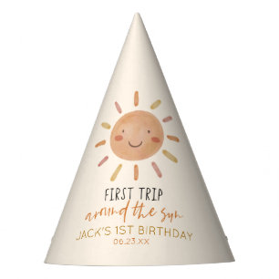 First Trip Around The Sun 1st First Birthday Party Hat