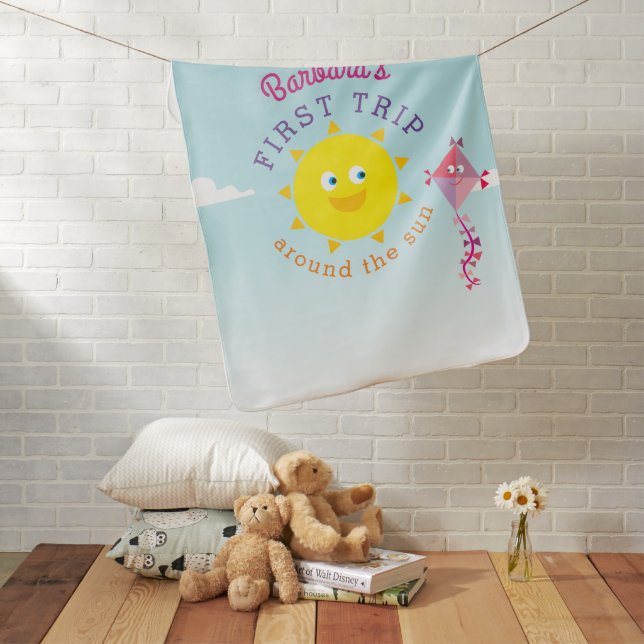First Trip Around The Sun Baby Blanket (In Situ)