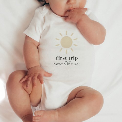 First Trip Around The Sun Baby Bodysuit