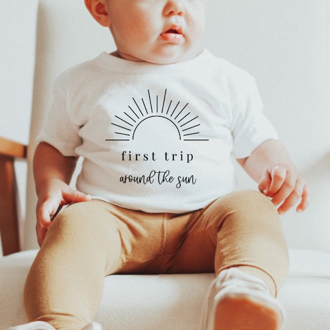 First Trip Around The Sun Baby Tshirt (Creator Uploaded)