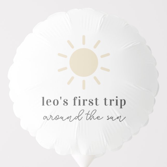 First Trip Around The Sun Balloon (Front)