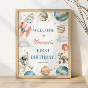 First Trip Around the Sun Birthday 16x20 Welcome Poster
