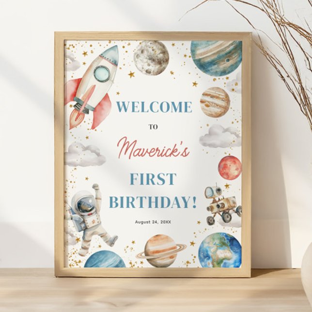 First Trip Around the Sun Birthday 16x20 Welcome Poster (First Trip Around the Sun Birthday 16x20 Welcome Poster)