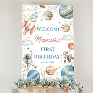First Trip Around the Sun Birthday 20x30 Welcome Foam Board