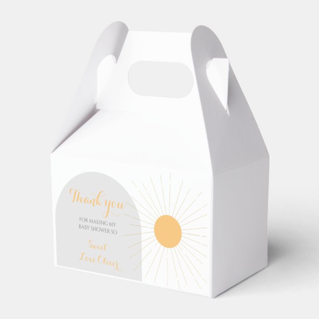 First Trip around the sun Birthday boho Favor Boxes (Front Side)