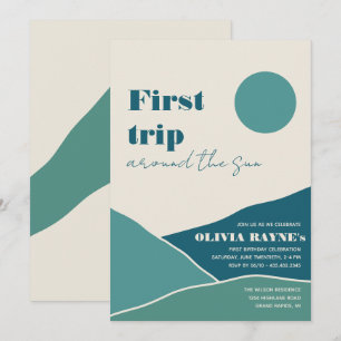 First Trip Around the Sun Birthday Invitation