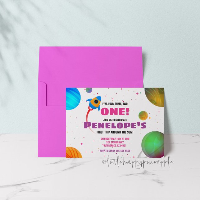 First Trip Around The Sun Birthday Invitation (Creator Uploaded)