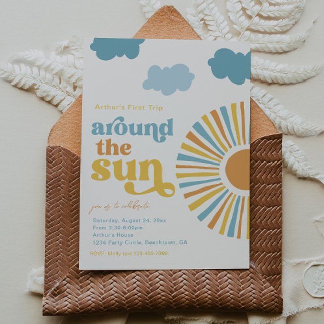 First Trip Around The Sun Birthday Invitation (Creator Uploaded)