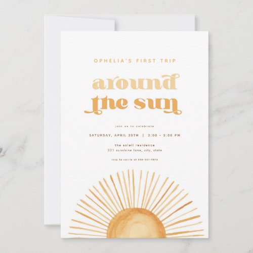 First Trip Around the Sun Birthday Invitation