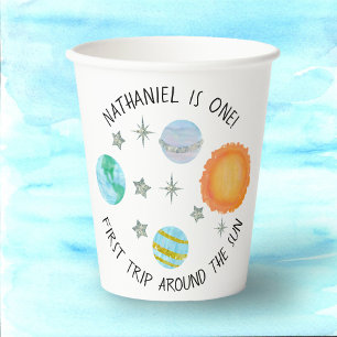 First Trip Around The Sun Birthday Paper Cups