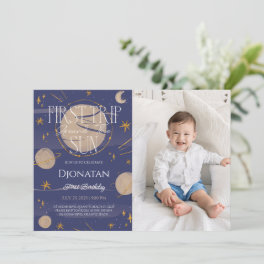 First Trip Around The Sun Birthday Photo Invitation
