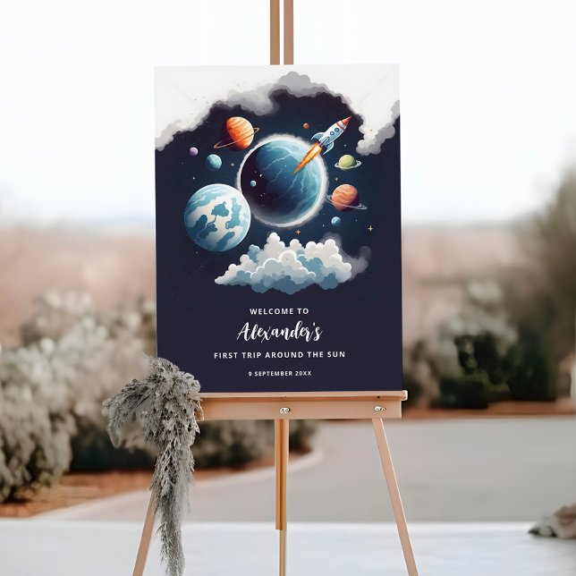 First Trip Around the Sun Birthday Welcome Sign (Creator Uploaded)