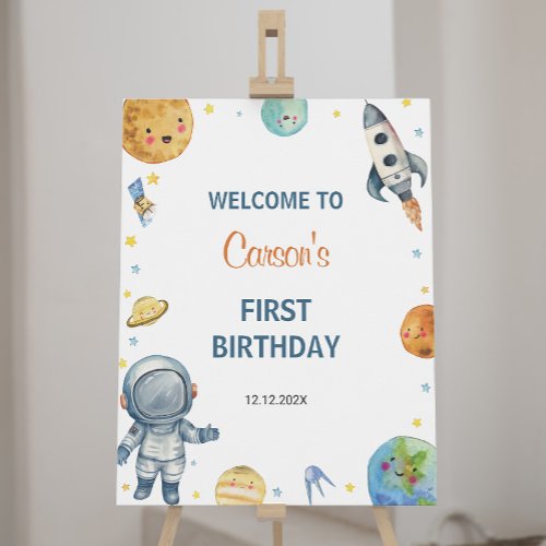 First Trip Around The Sun Birthday Welcome Sign