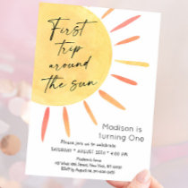 First Trip Around The Sun Boho Birthday Invitation