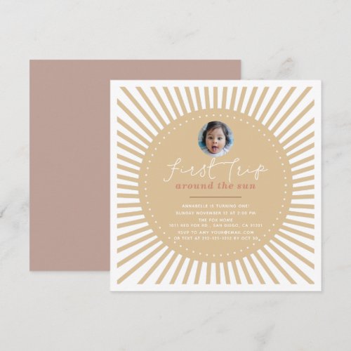 First Trip Around The Sun Boho Photo 1st Birthday